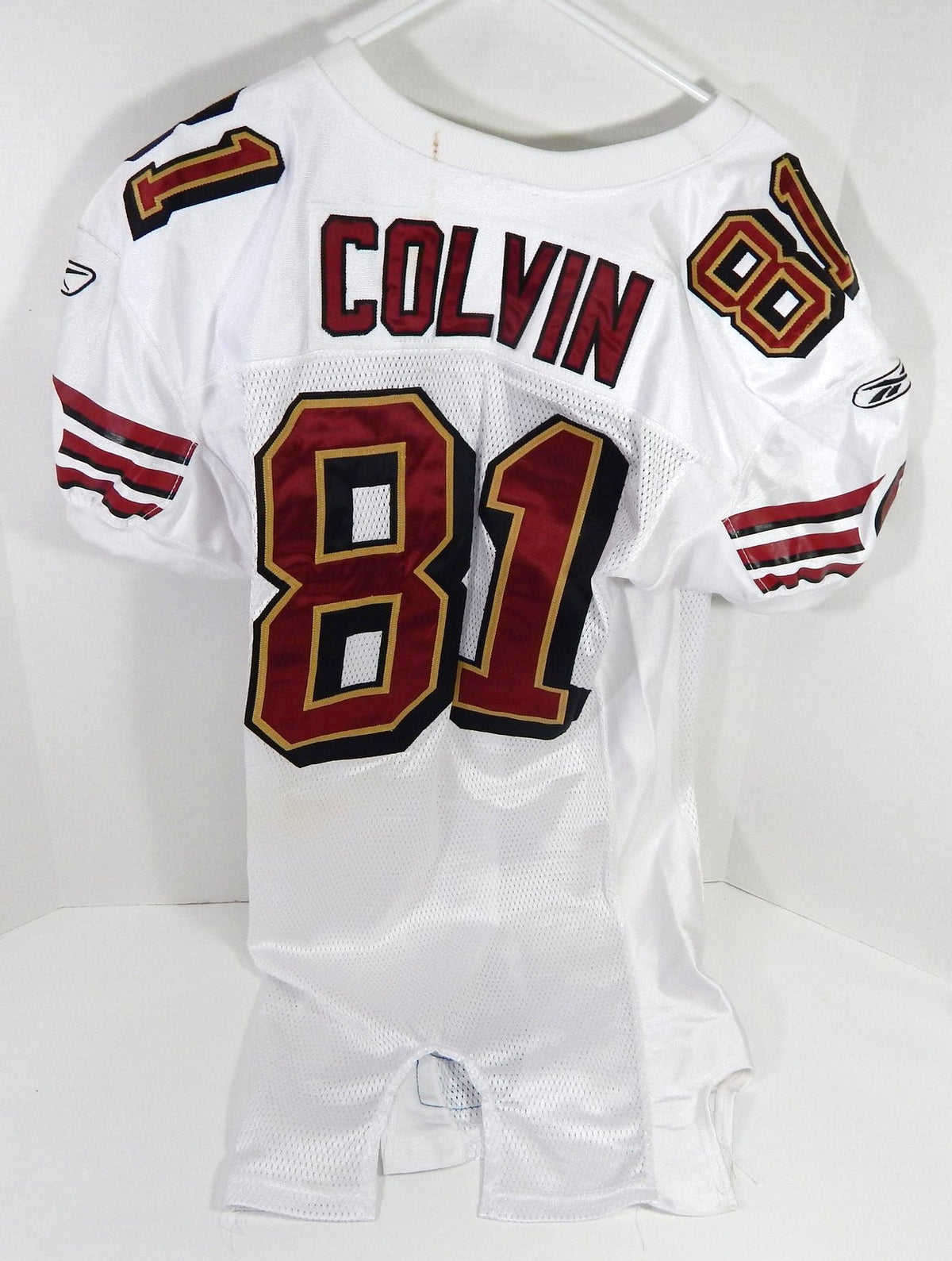 2008 San Francisco 49ers Cam Colvin #81 Game Issued White Jersey 44 DP57913 - DP57913