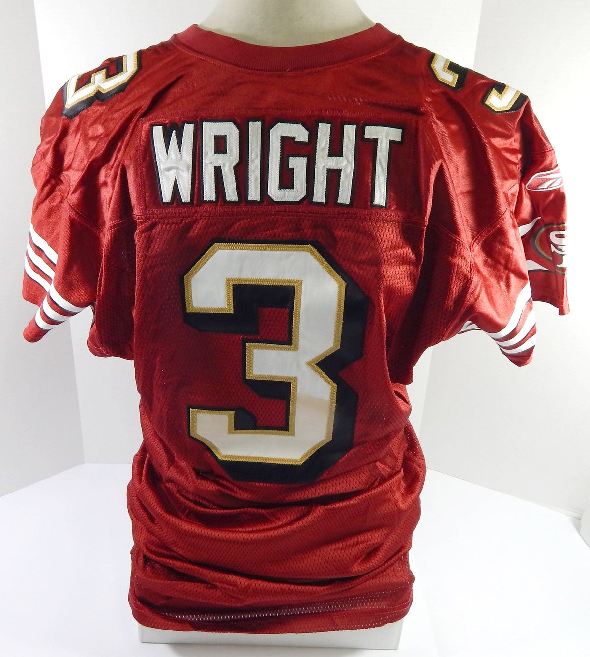 2008 San Francisco 49ers Kyle Wright #3 Game Issued Red Jersey 42 DP51730 - DP51730