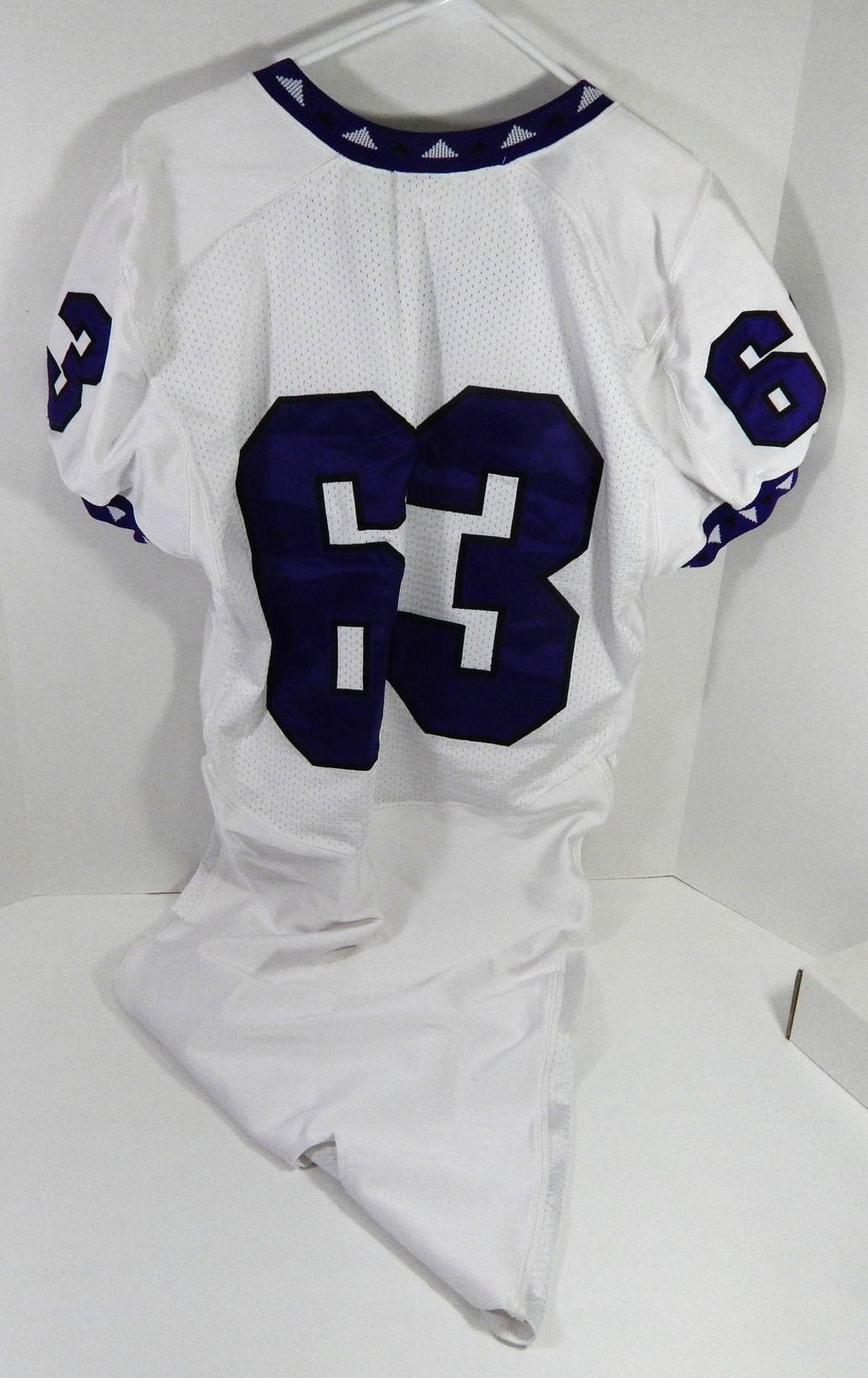2008 Texas Christian TCU Horned Frogs #63 Game Used White Jersey Np Rem XXL 1 - DP58821