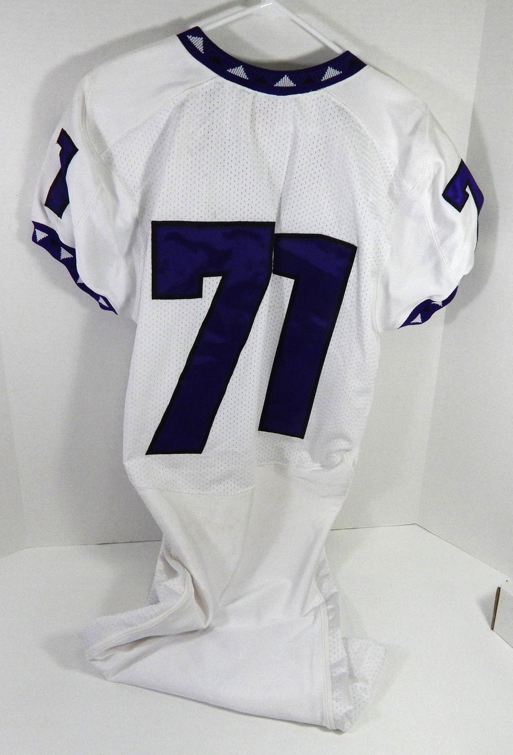 2008 Texas Christian Uni TCU Horned Frogs #71 Game Used White Jersey Np Rem L 2 - DP58822