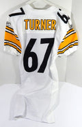 2009 Pittsburgh Steelers Turner #67 Game Issued White Jersey 46 DP49441 - DP49441