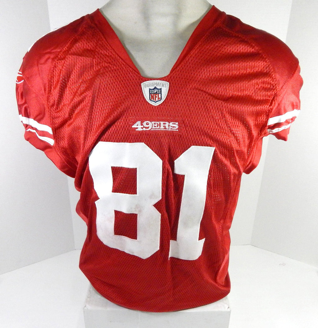 2009 San Francisco 49ers Justin Peelle #81 Game Issued Red Jersey 46 DP60218 - DP60218