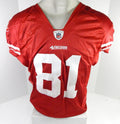 2009 San Francisco 49ers Justin Peelle #81 Game Issued Red Jersey 46 DP60218 - DP60218
