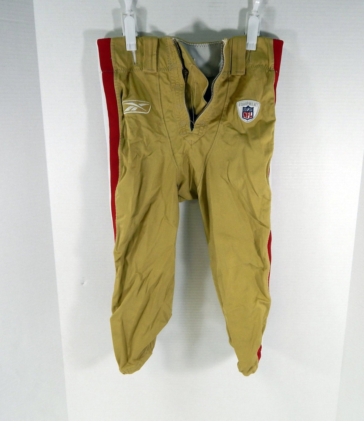 2009 San Francisco 49ers Nate Clements #22 Game Used Gold Pants 32 DP40588 - DP40588