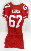 2009 San Francisco 49ers Pannel Egboh #67 Game Issued Red Jersey 46 DP61010 - DP61010