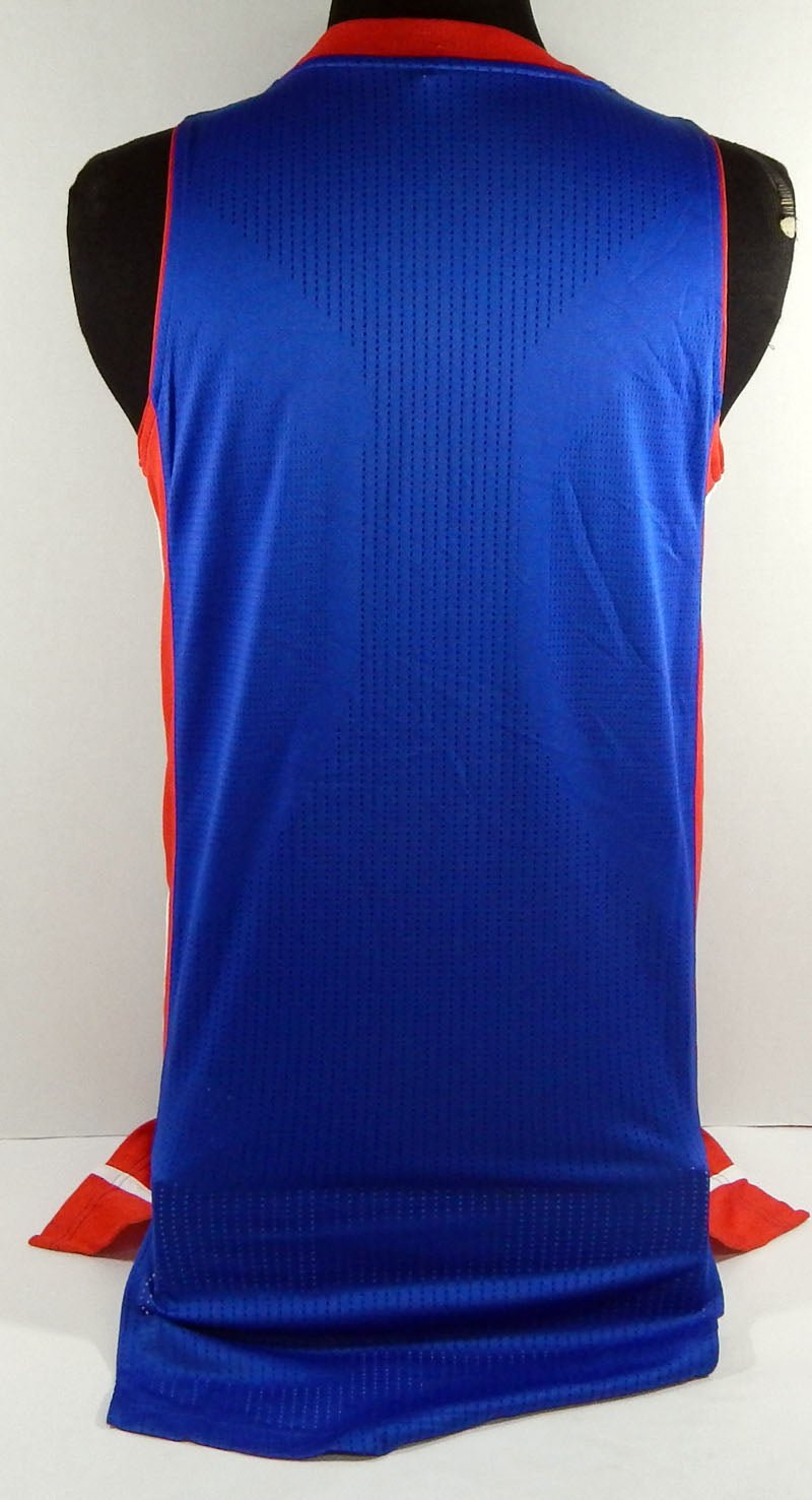 2010-11 Detroit Pistons Blank Game Issued Blue Jersey M2 567 - DP34567
