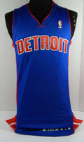 2010-11 Detroit Pistons Blank Game Issued Blue Jersey M2 567 - DP34567