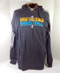 2010-11 New Orleans Hornets Team Issued Grey Hoodie Sweatshirt XL DP59451 - DP59451