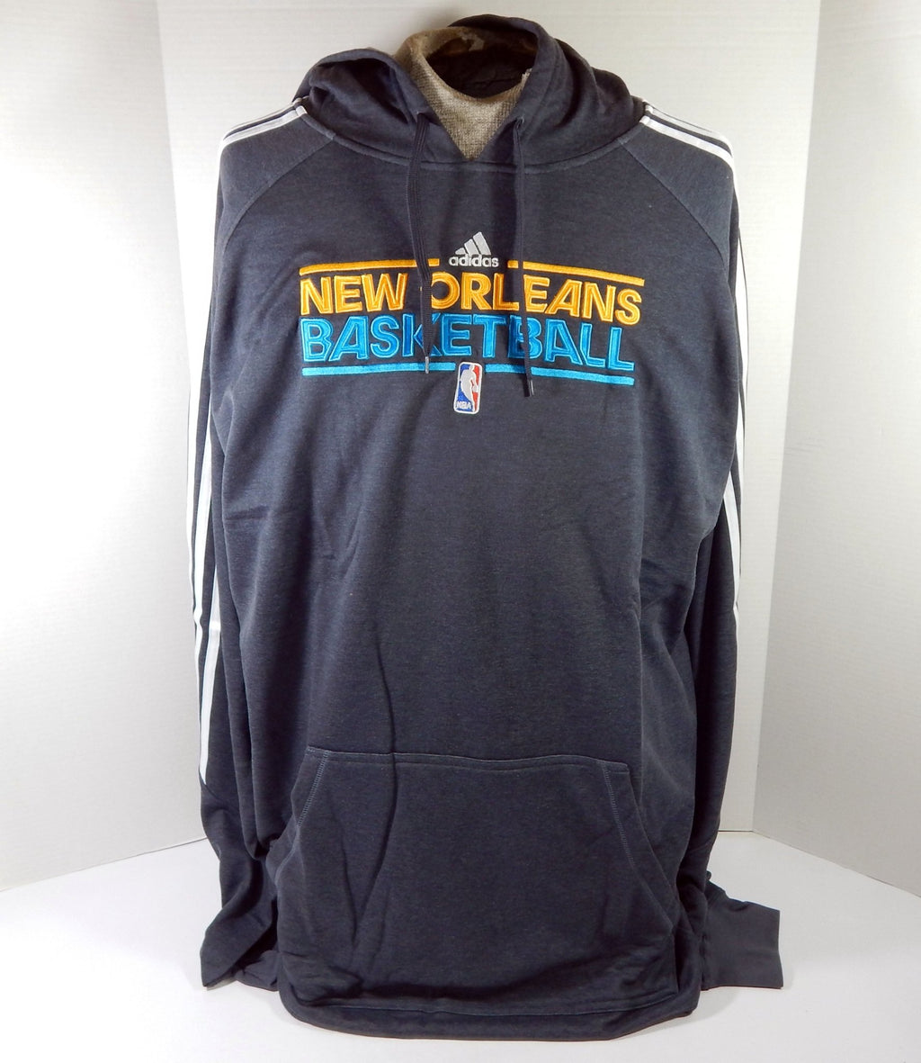 2010-11 New Orleans Hornets TeamIssued Grey Hoodie Sweatshirt 3XL DP59466 - DP59466