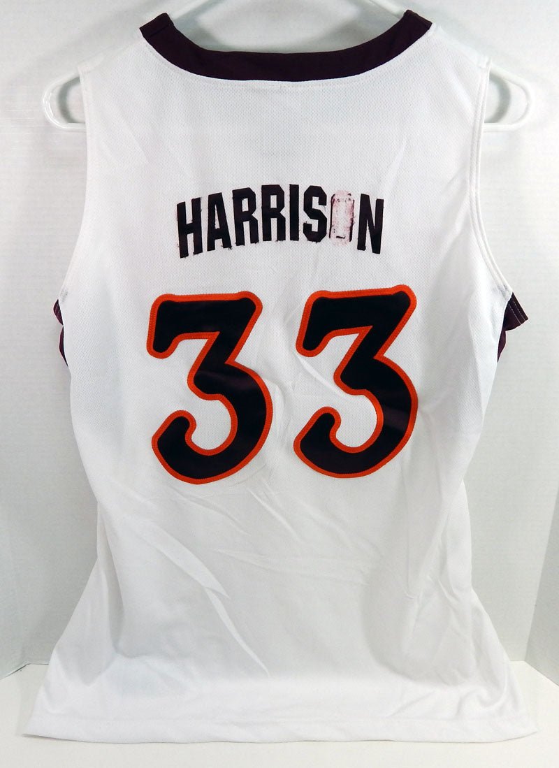 2010-11 Virginia Tech Hokies Shanel Harrison #33 Game Used White Jersey 284 - DP35284