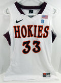 2010-11 Virginia Tech Hokies Shanel Harrison #33 Game Used White Jersey 284 - DP35284