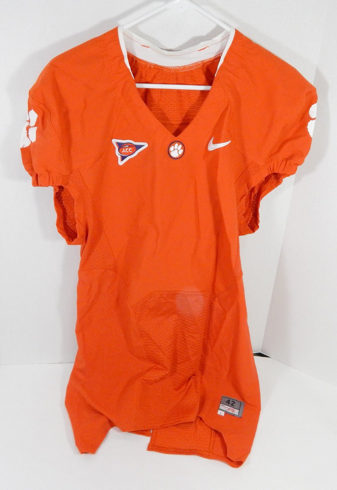 2010-12 Clemson Tigers Blank Game Issued Orange Jersey 42 DP58397 - DP58397
