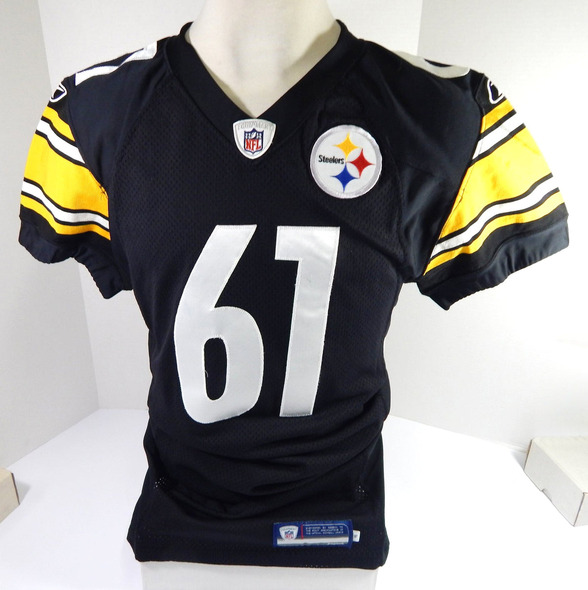 2010 Pittsburgh Steelers Jarrett Crittenton #61 Game Issued Black Jersey 46 0033 - DP50033
