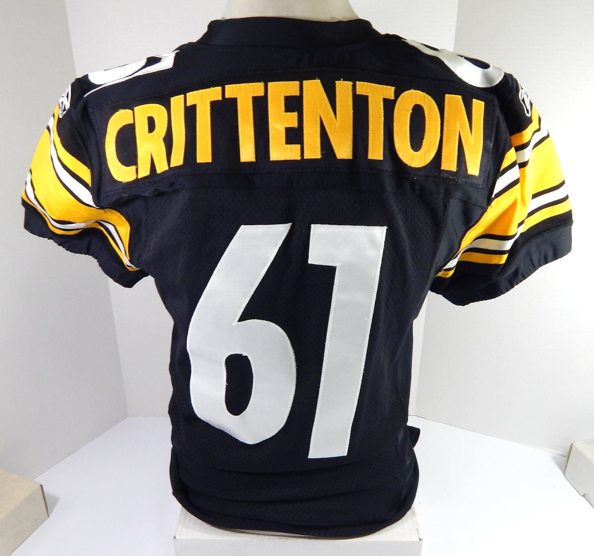 2010 Pittsburgh Steelers Jarrett Crittenton #61 Game Issued Black Jersey 46 0033 - DP50033