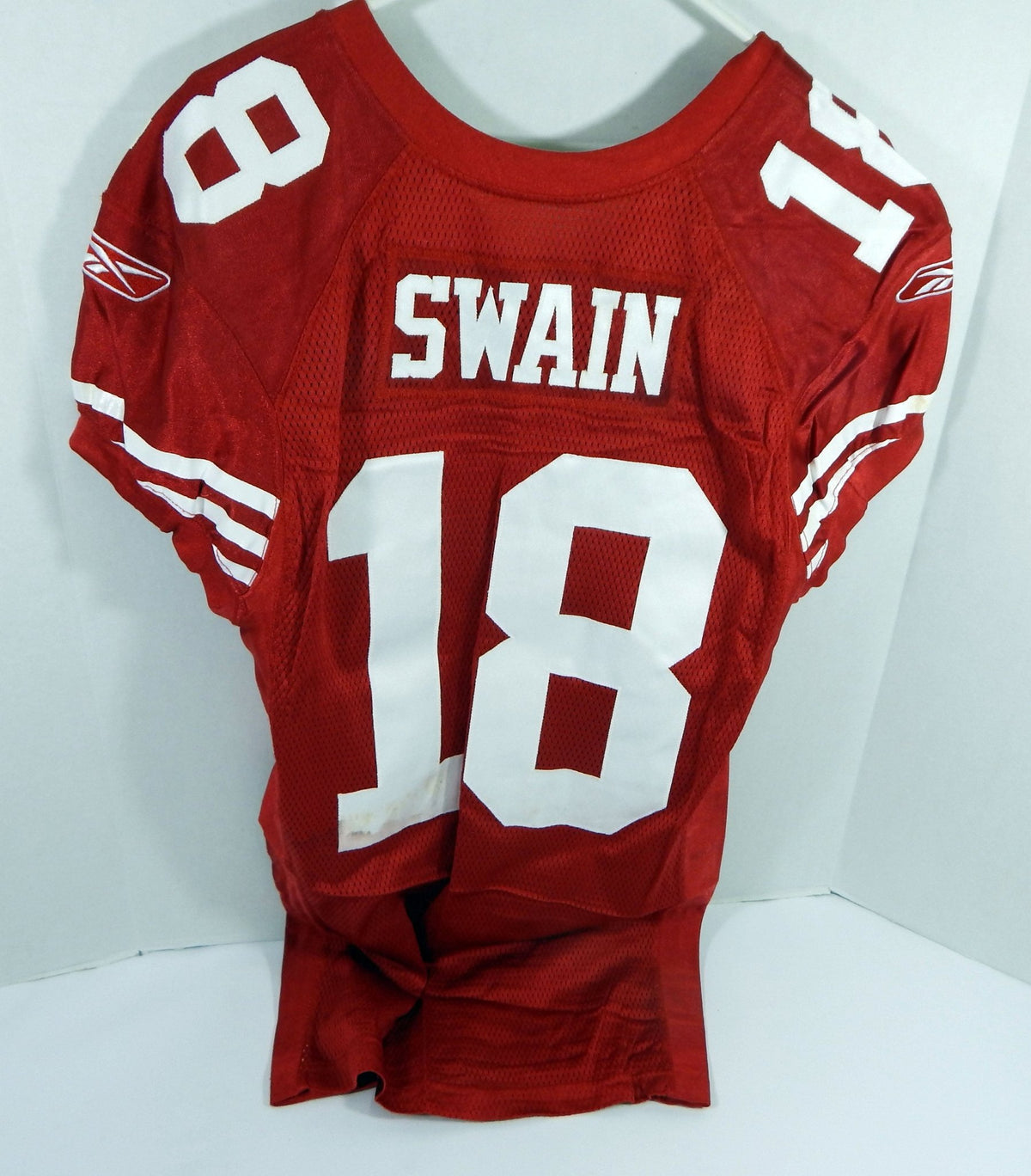 2010 San Francisco 49ers Brett Swain #18 Game Issued Red Jersey 44 DP30917 - DP30917