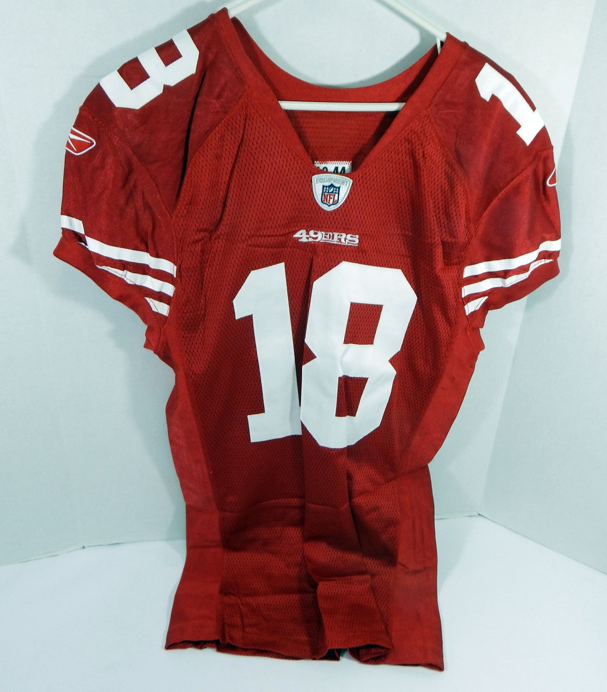 2010 San Francisco 49ers Brett Swain #18 Game Issued Red Jersey 44 DP30917 - DP30917