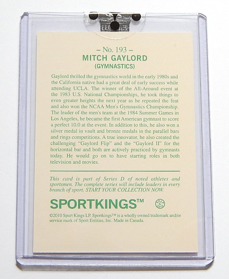 2010 Sportkings Mitch Gaylord #193 Series D Sealed - DJ043933