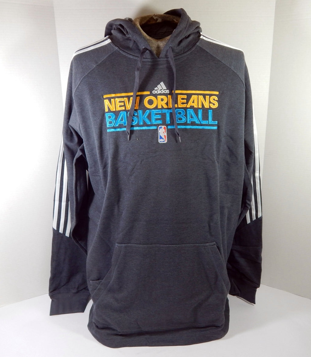 2011-12 New Orleans Hornets Team Issued Grey Hoodie Sweatshirt XL DP59457 - DP59457