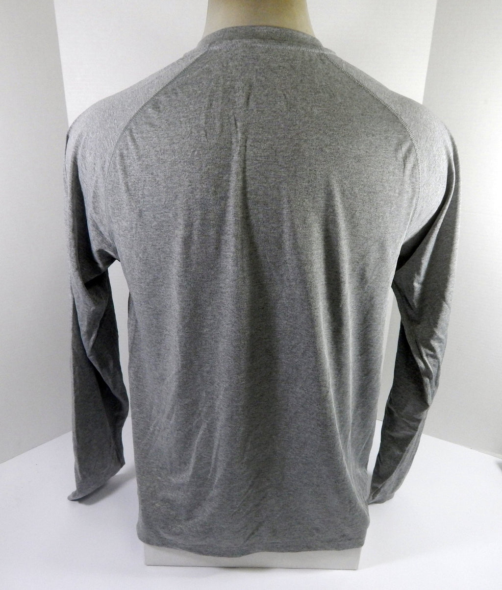 2011-12 New Orleans Hornets Team Issued Grey Training Long Sleeve Shirt M 746 - DP55746