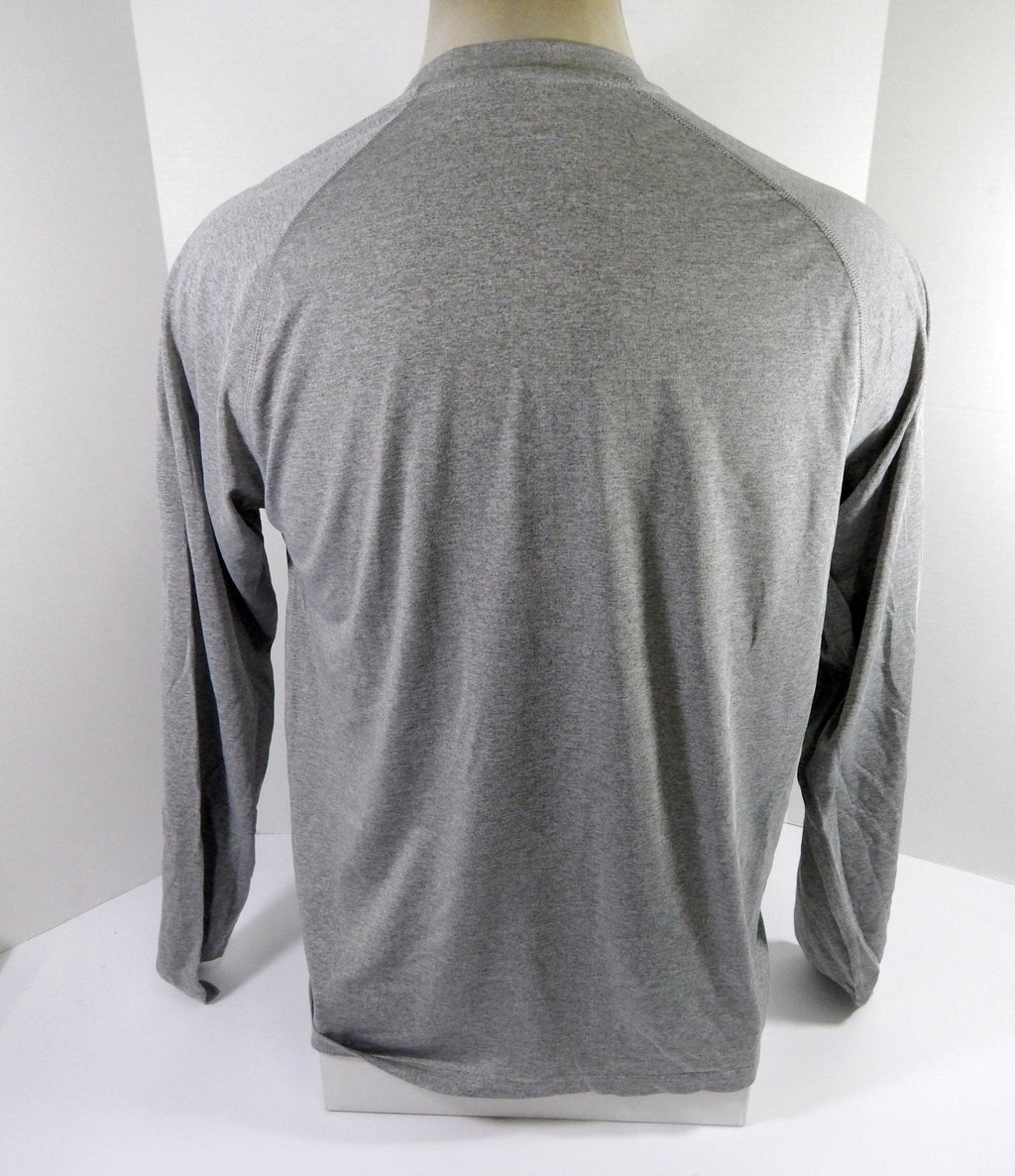 2011-12 New Orleans Hornets Team Issued Grey Training Long Sleeve Shirt M 767 - DP55767