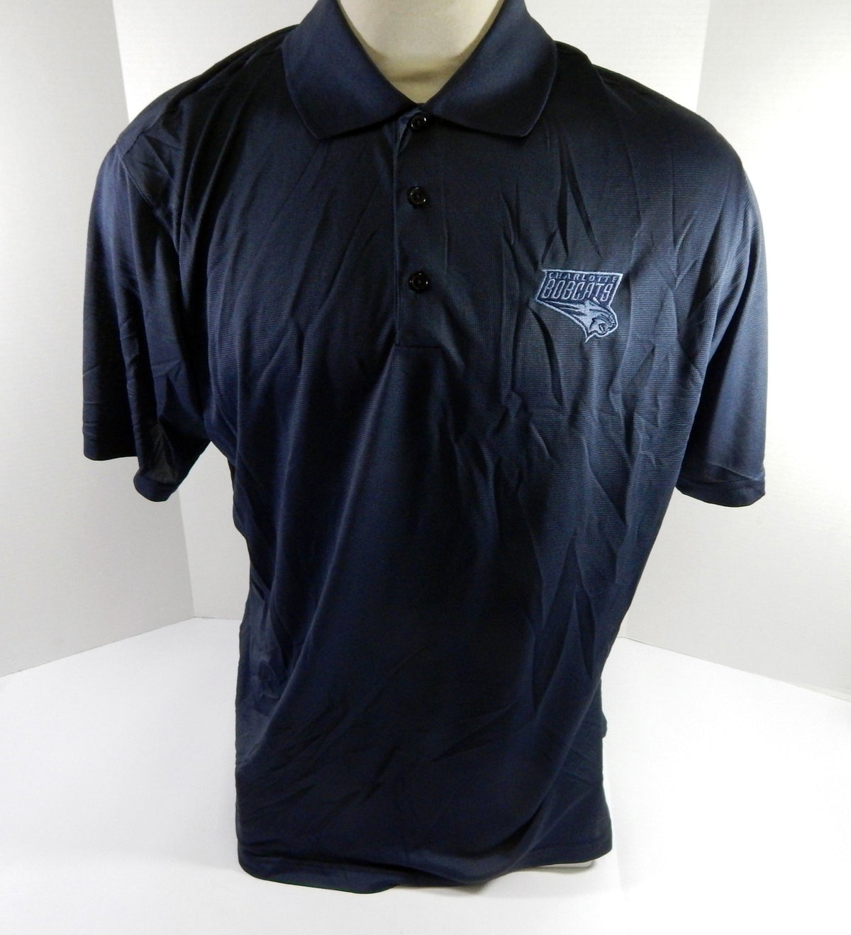 2012-13 Charlotte Bobcats Team Issued Navy Polo Shirt XL DP52308 - DP52308