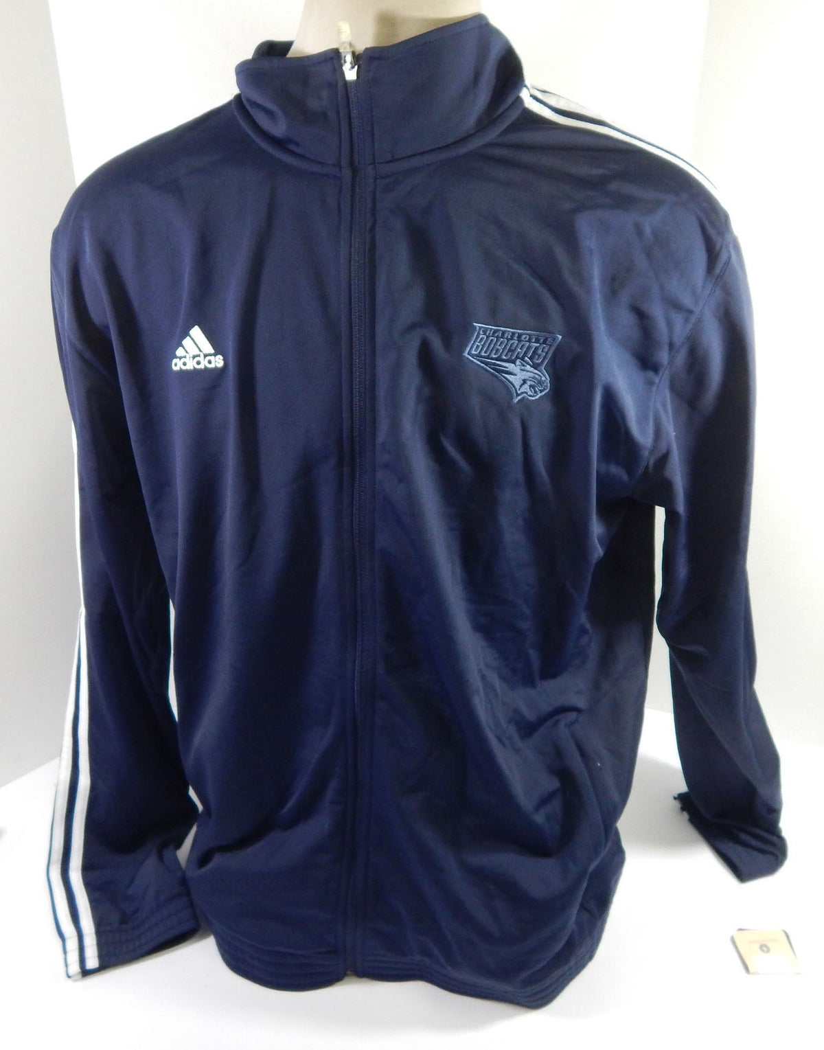 2012-13 Charlotte Bobcats Team Issued Navy Sweatshirt Jacket 2XL DP58466 - DP58466