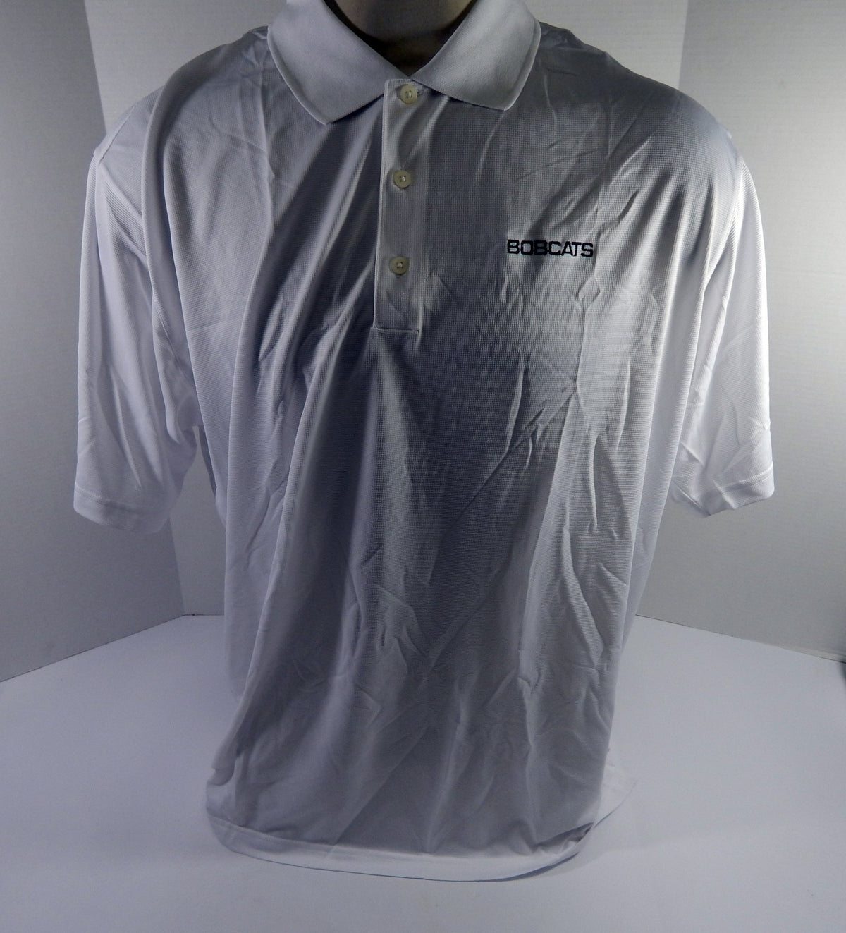 2012-13 Charlotte Bobcats Team Issued White Polo Shirt 2XL DP52200 - DP52200