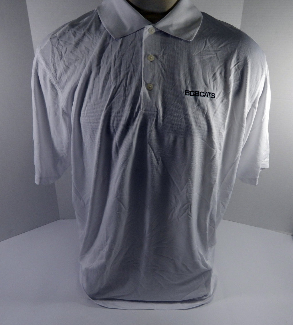 2012-13 Charlotte Bobcats Team Issued White Polo Shirt 2XL DP52205 - DP52205