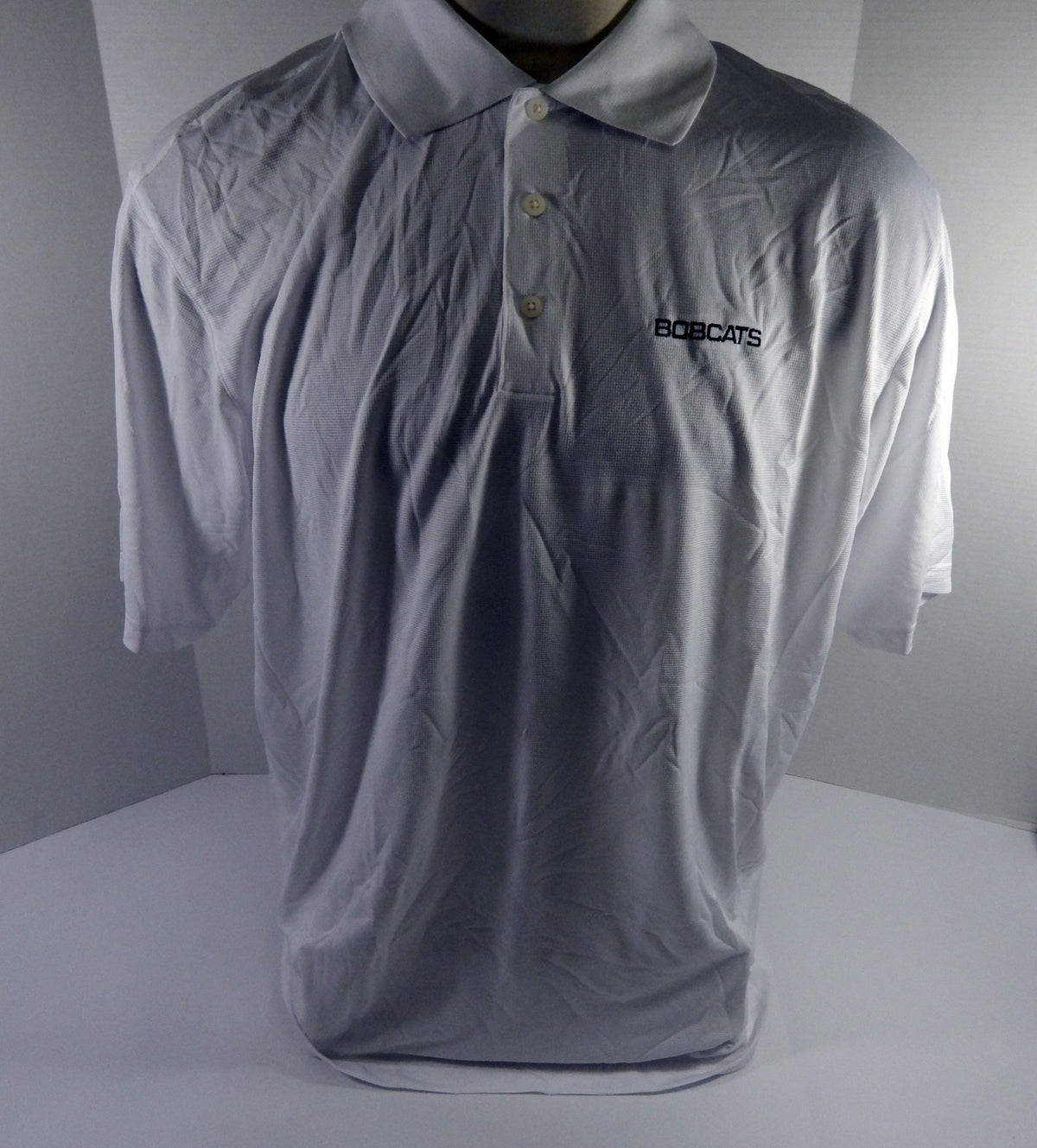 2012-13 Charlotte Bobcats Team Issued White Polo Shirt 2XL DP52205 - DP52205