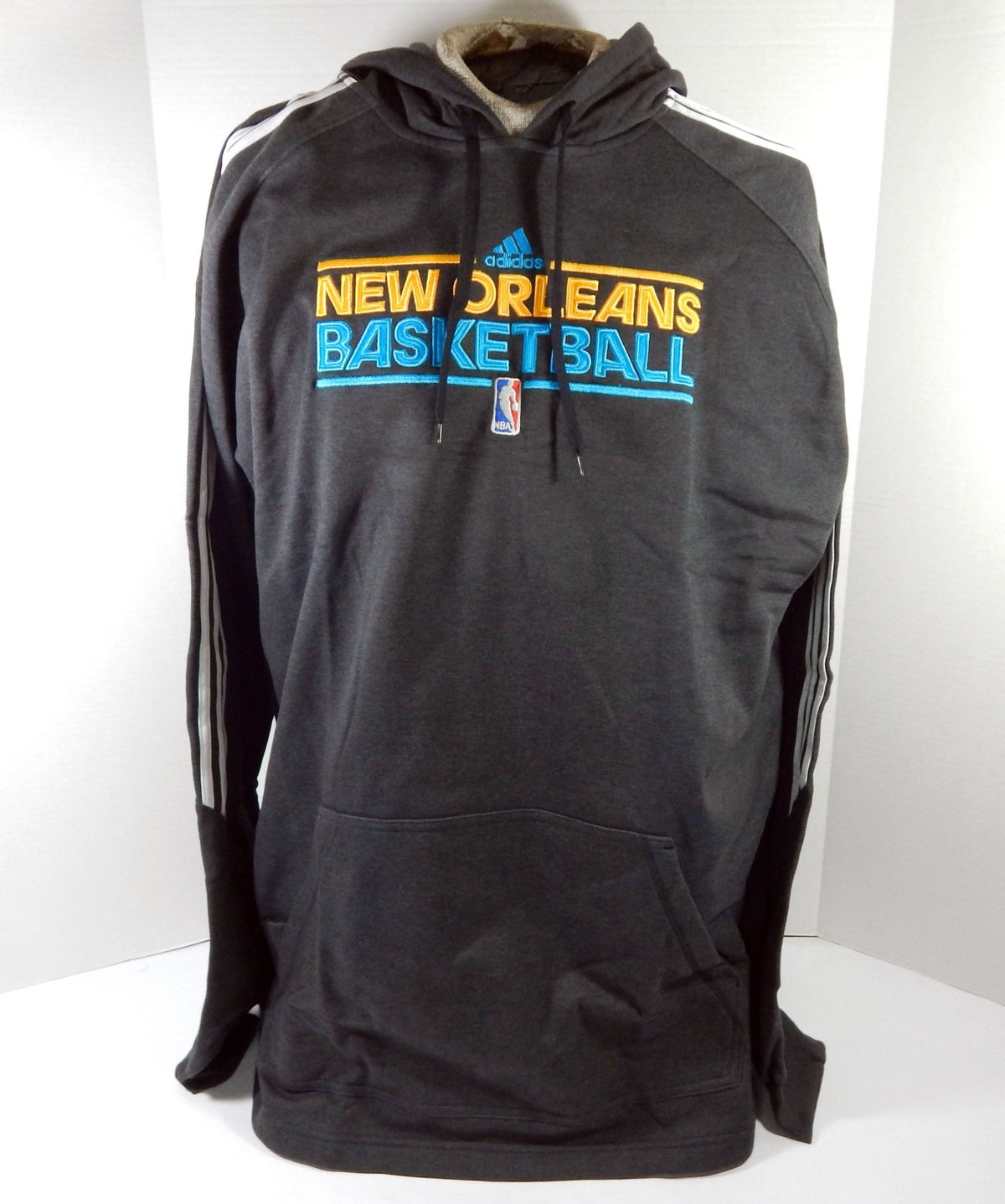 2012-13 New Orleans Hornets Team Issued Grey Hoodie Sweatshirt 3XL DP59462 - DP59462