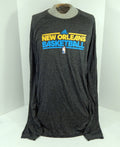 2012-13 New Orleans Hornets Team Issued Grey Long Sleeve Training Shirt 2XL 412 - DP60412