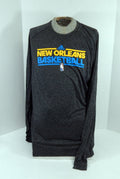 2012-13 New Orleans Hornets Team Issued Grey Long Sleeve Training Shirt L 0420 - DP60420