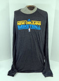 2012-13 New Orleans Hornets Team Issued Grey Long Sleeve Training Shirt L 423 - DP60423