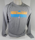 2012-13 New Orleans Hornets Team Issued Grey Long Sleeve Training Shirt LT 617 - DP58617
