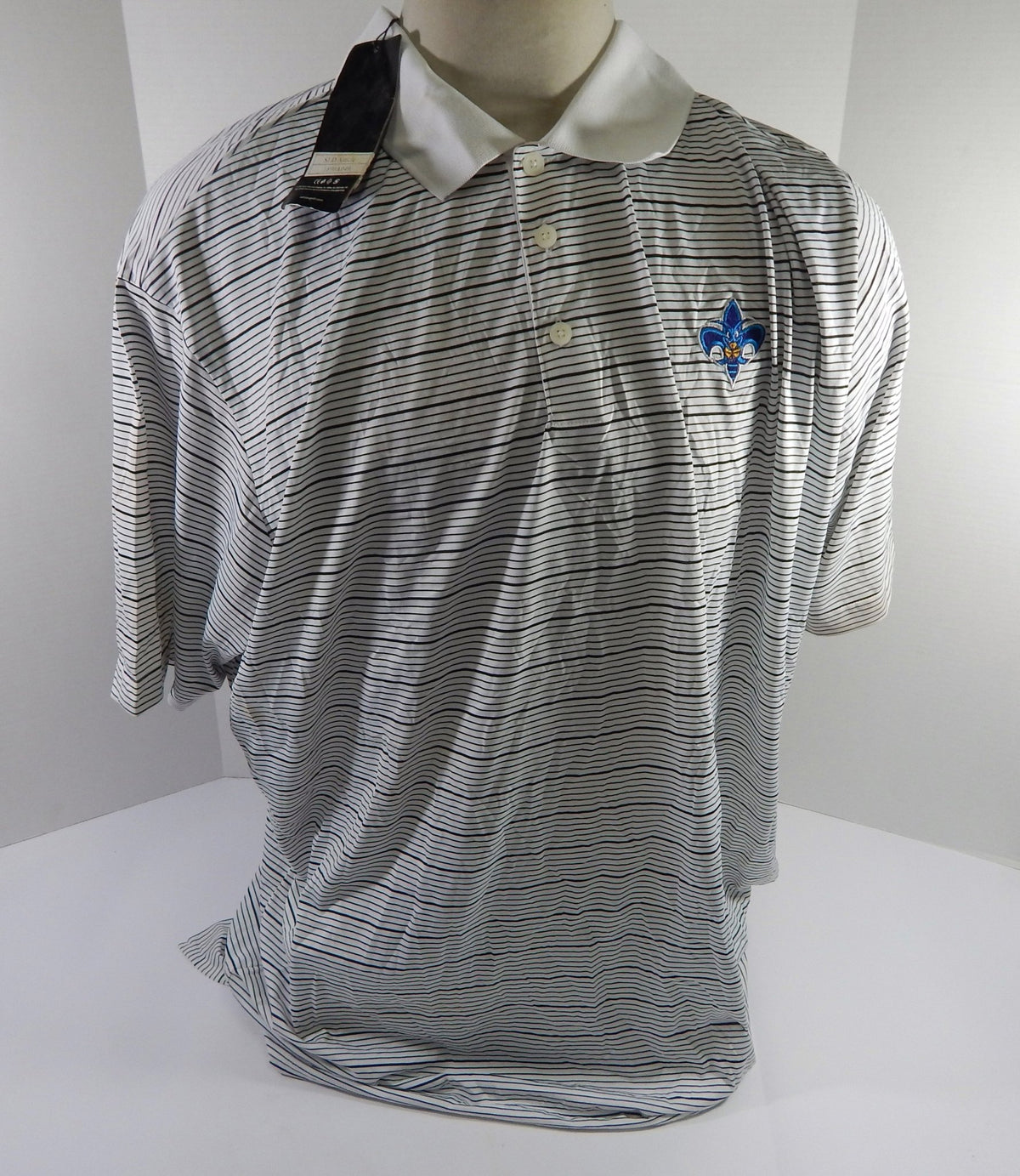2012-13 New Orleans Hornets Team Issued White Polo Shirt 3XL DP52106 - DP52106