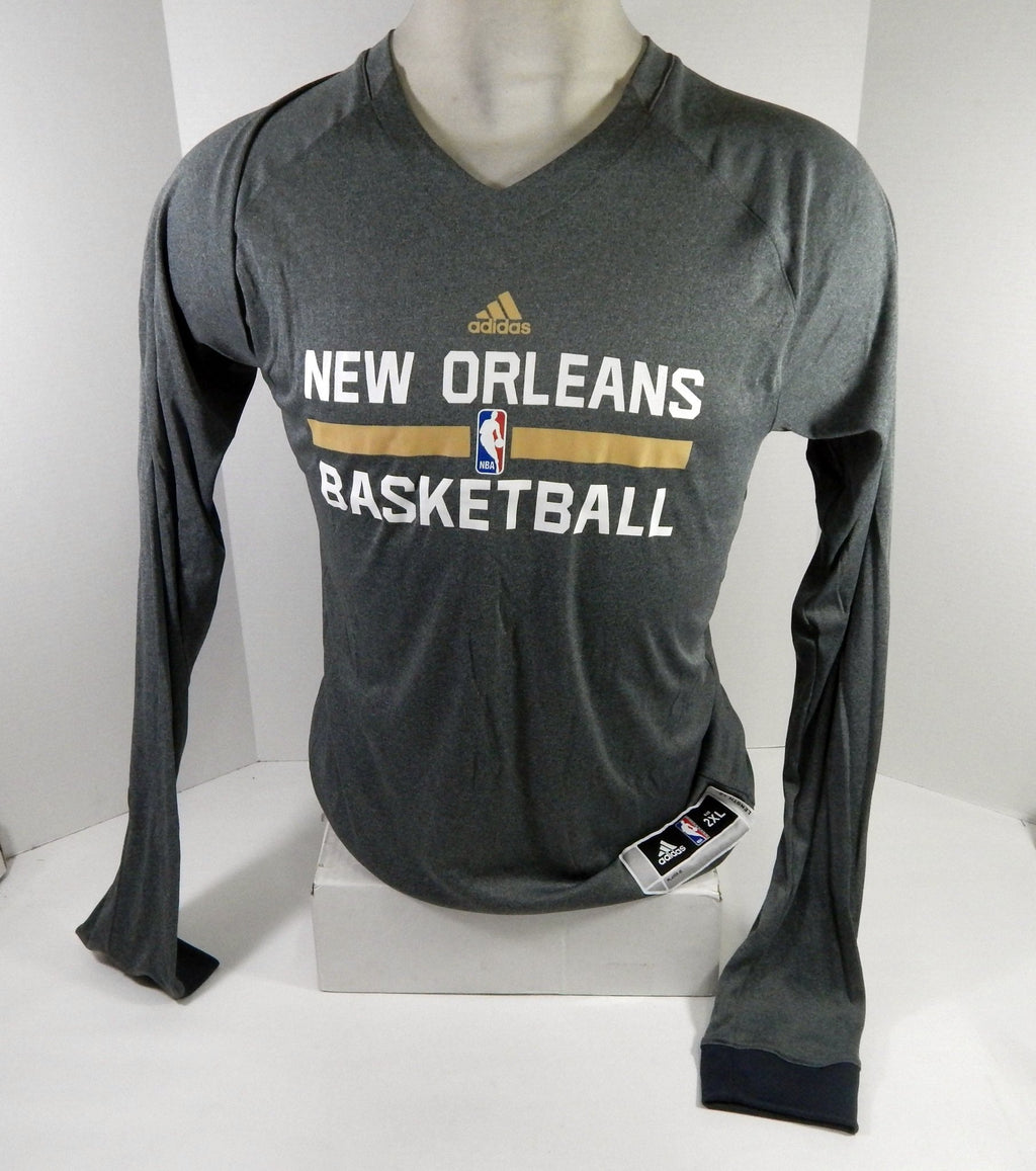 2012-13 New Orleans Pelicans Team Issued Grey Longsleeve Training Shirt 2XL+2 9 - DP61719