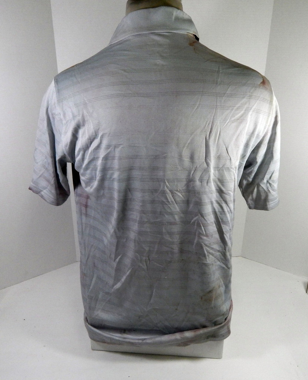 2012-13 New Orleans Pelicans Team Issued Striped Polo Shirt L DP64810 - DP64810