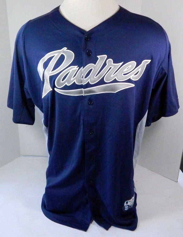 2012-13 San Diego Padres Colt Hynes #56 Game Used Navy Jersey Batting Practice 8 - SDP1308
