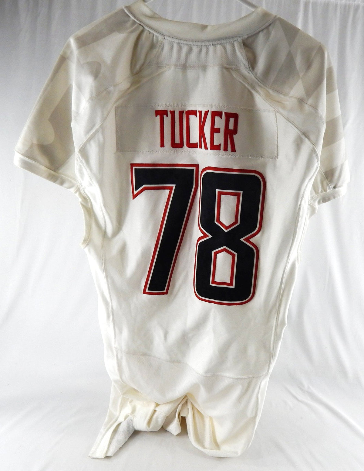 2012 Maryland Terrapins Ty Tucker #78 Game Used White Jersey Military Bowl P 8 - DP117848