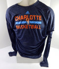 2013-14 Charlotte Bobcats Team Issued Navy Long Sleeve Training Shirt 3XL 2160 - DP52160