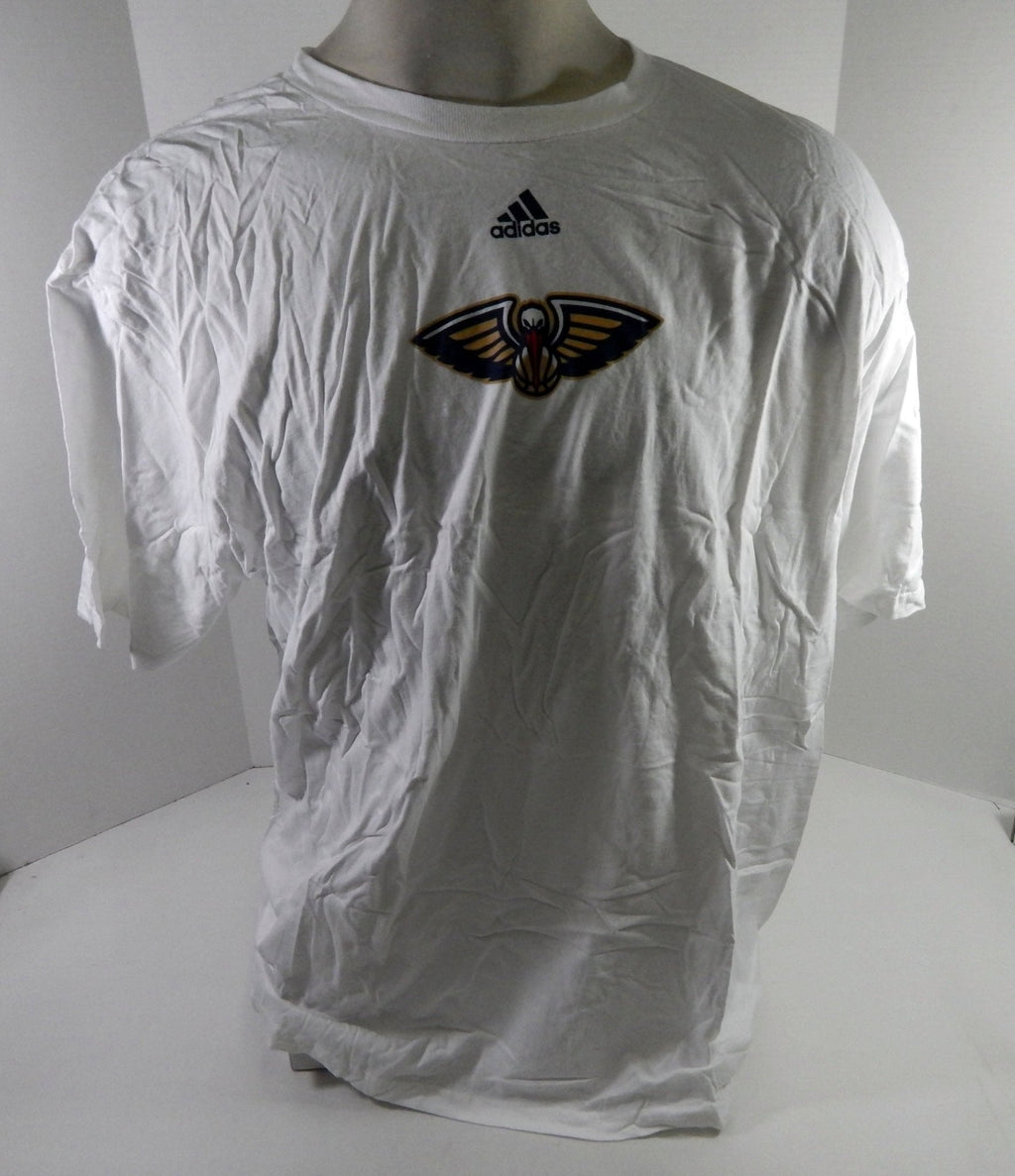 2013-14 New Orleans Pelicans Team Issued White Training Shirt 2XL DP61773 - DP61773