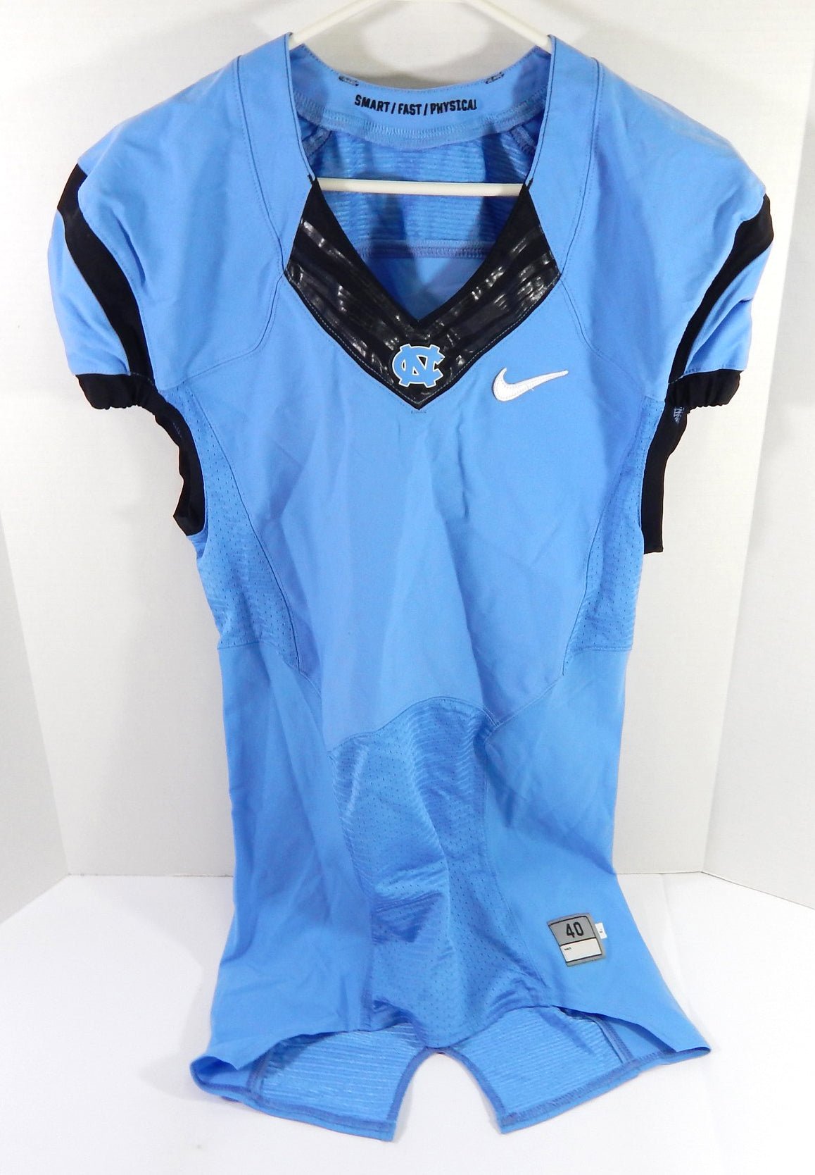 2013-14 North Carolina Tar Heels UNC Blank Game Issued Blue Jersey 40 DP54171 - DP54171