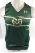 2013 Colorado State Rams #24 Game Used Green Gold Practice Jersey W-L DP56897 - DP56897