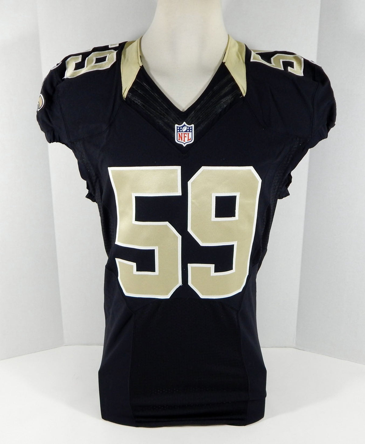 2013 New Orleans Saints Rufus Johnson Jr. #59 Game Issued Black Jersey NOS0117 - NOS0117