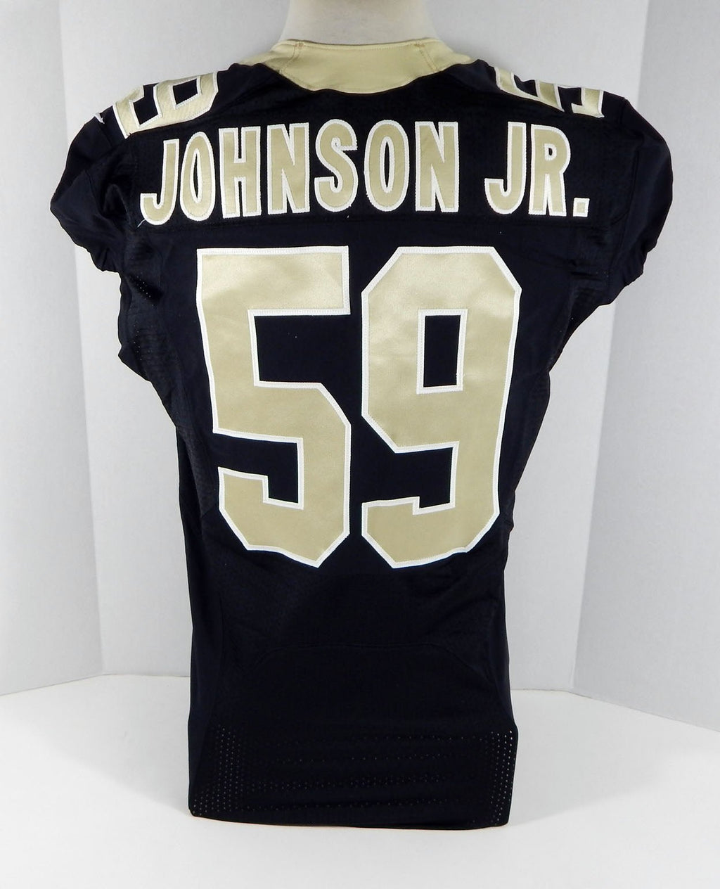 2013 New Orleans Saints Rufus Johnson Jr. #59 Game Issued Black Jersey NOS0117 - NOS0117