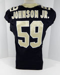 2013 New Orleans Saints Rufus Johnson Jr. #59 Game Issued Black Jersey NOS0117 - NOS0117