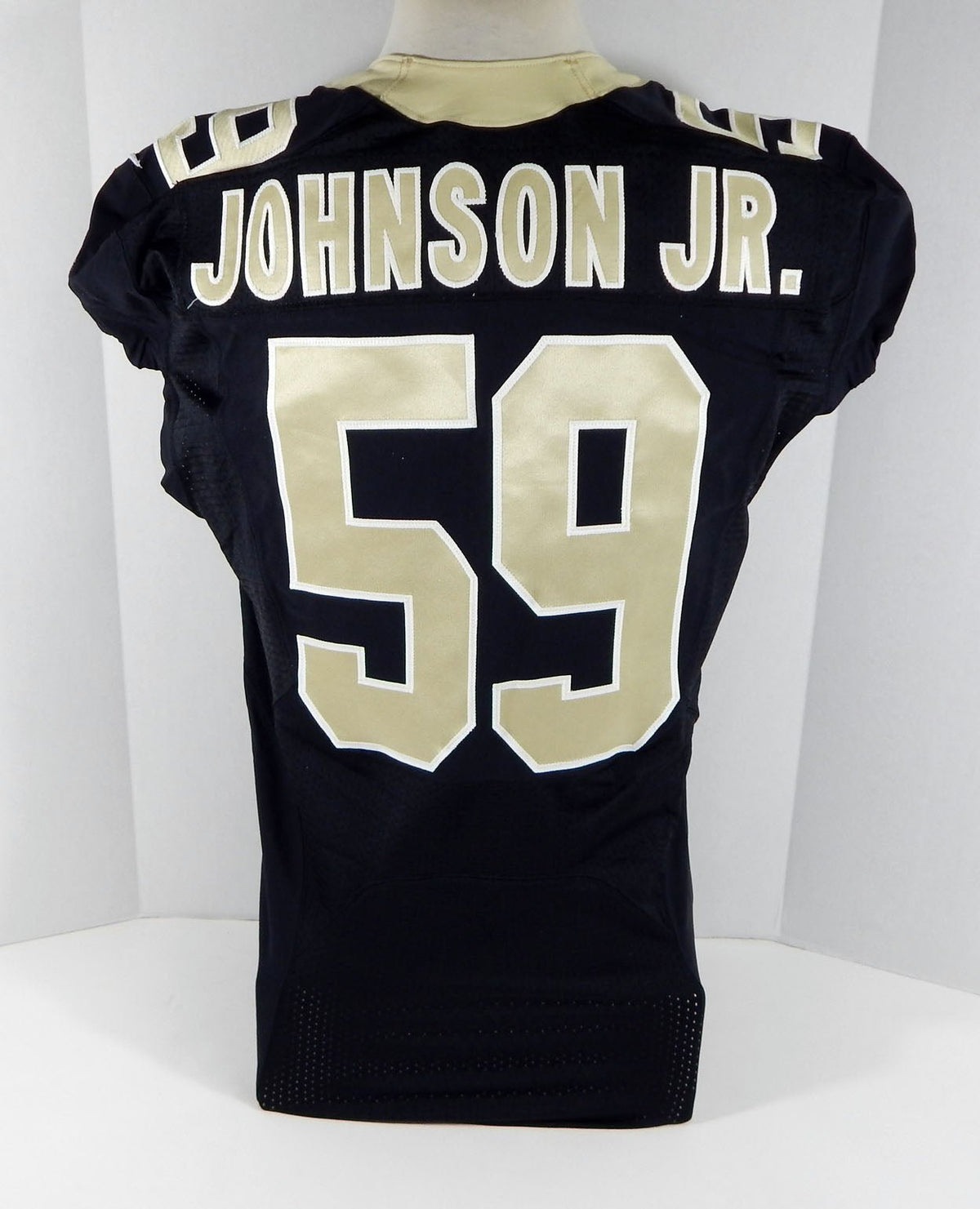 2013 New Orleans Saints Rufus Johnson Jr. #59 Game Issued Black Jersey NOS0117 - NOS0117