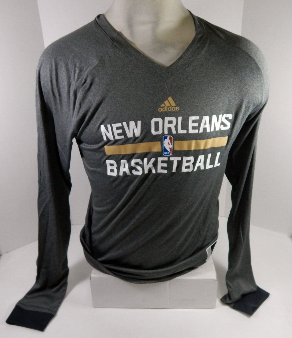 2014-15 New Orleans Pelicans Team Issued Grey Longsleeve Training Shirt 2XL+2 2 - DP61712