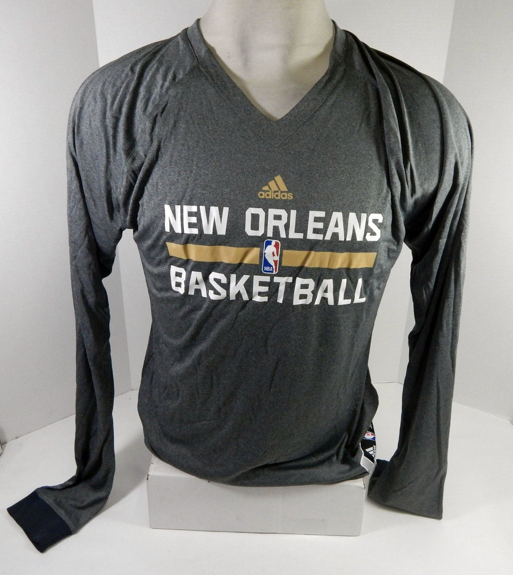 2014-15 New Orleans Pelicans Team Issued Grey Longsleeve Training Shirt 3XL+2 05 - DP61705