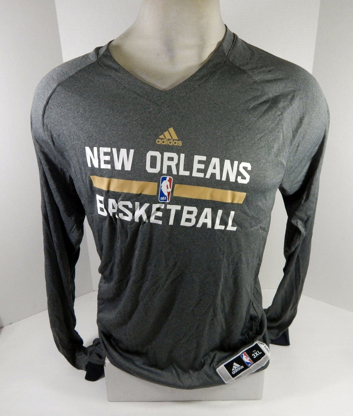 2014-15 New Orleans Pelicans Team Issued Grey Longsleeve Training Shirt 3XL+2 7 - DP61697